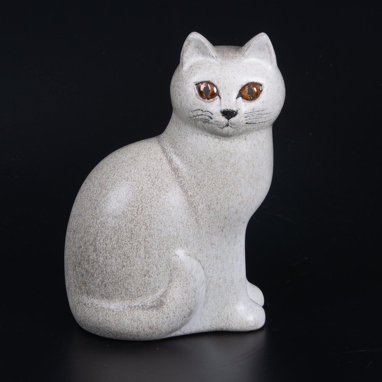 LISA LARSON. Cat, “Murre Midi” figurine, painted and matt glazed
