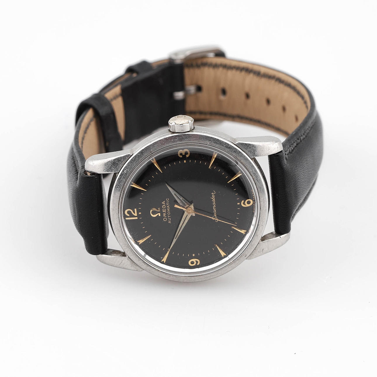 OMEGA SEAMASTER, wristwatch, steel, automatic, 1950s.