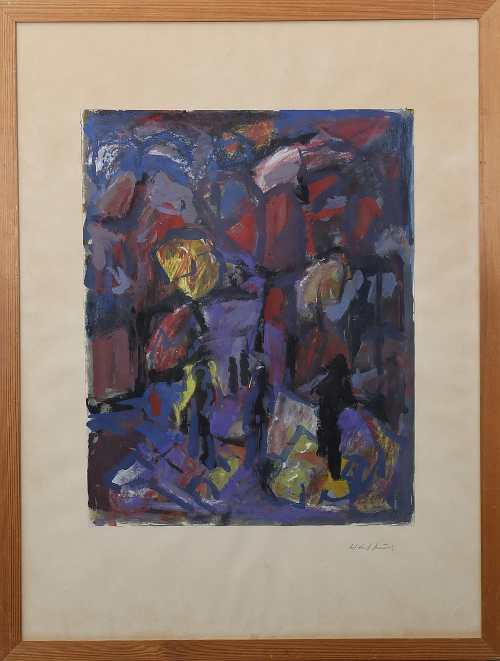 MACEL FIORINI. Höstkväll, akvarell, signerad Fiorini och daterad -53.