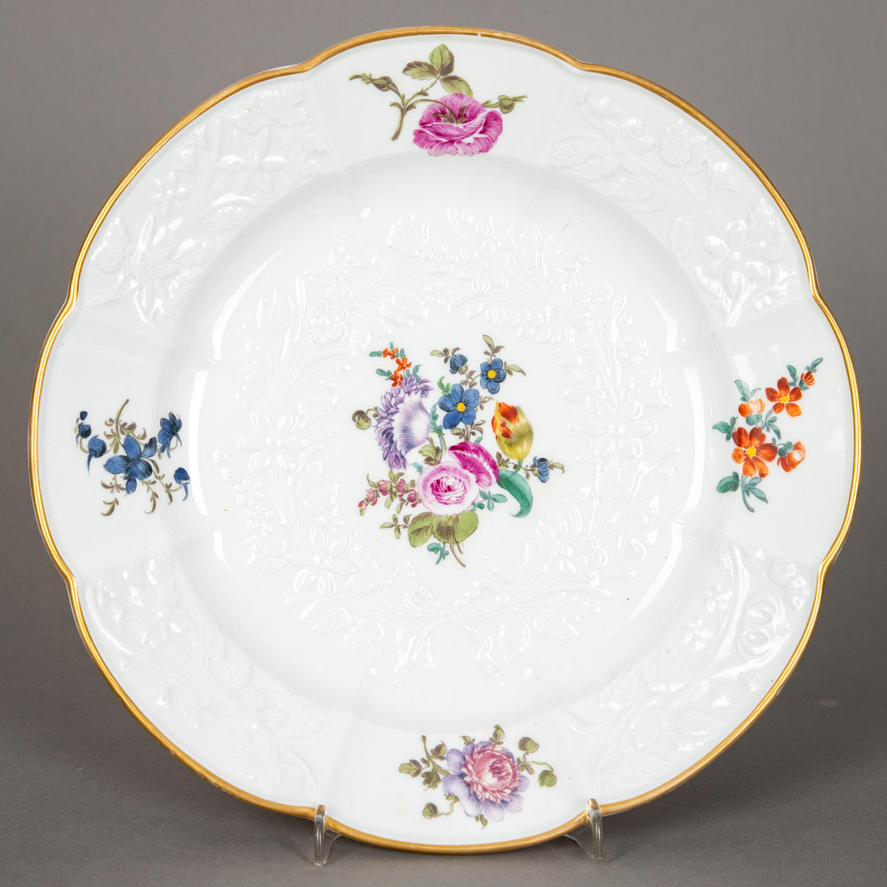 MEISSEN. Teller mit dem Gotzkowsky-Relief, 19. Jh.