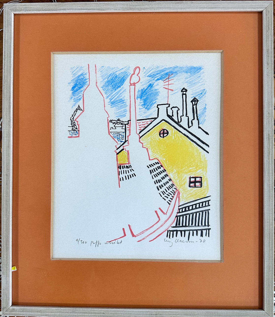 STIG CLAESSON. Färglitografi.