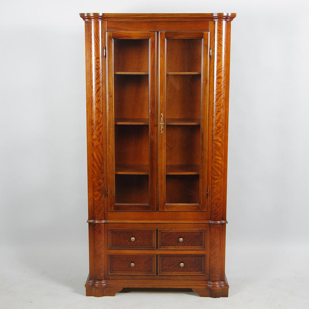 VITRINSKÅP med 2 lådor, mahogny, 1900/2000-tal.