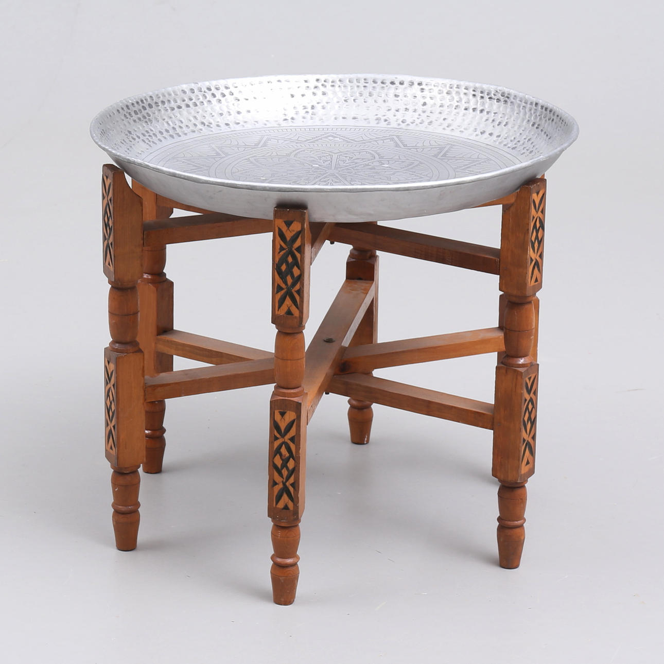 MESA TRAY, madera/metal, estilo marroquí.