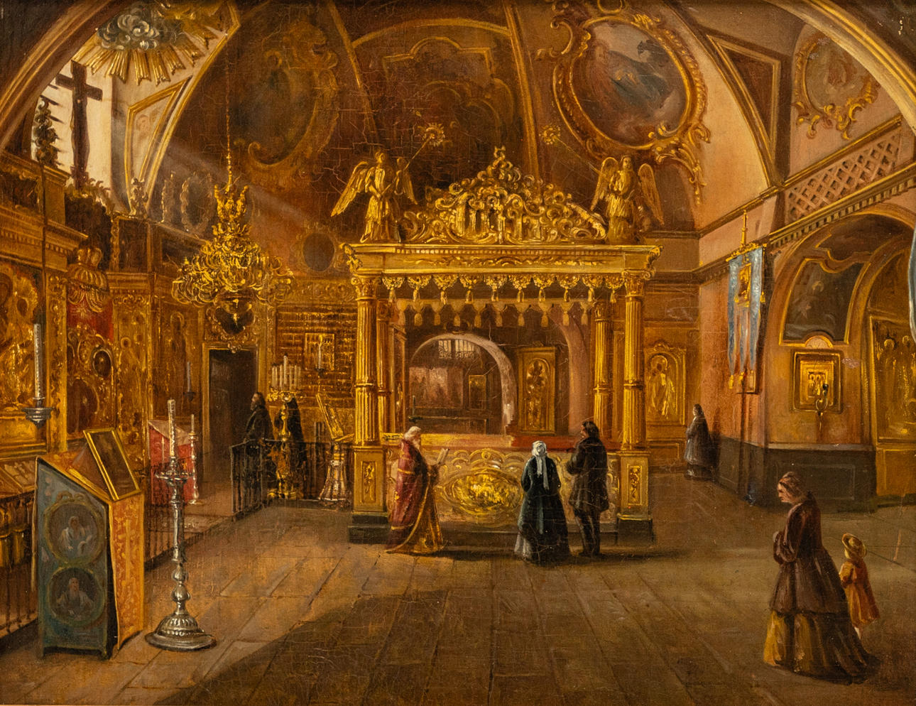 ADOLF BÖHM (1844-NACH 1891), ZUG. Kircheninterieur.