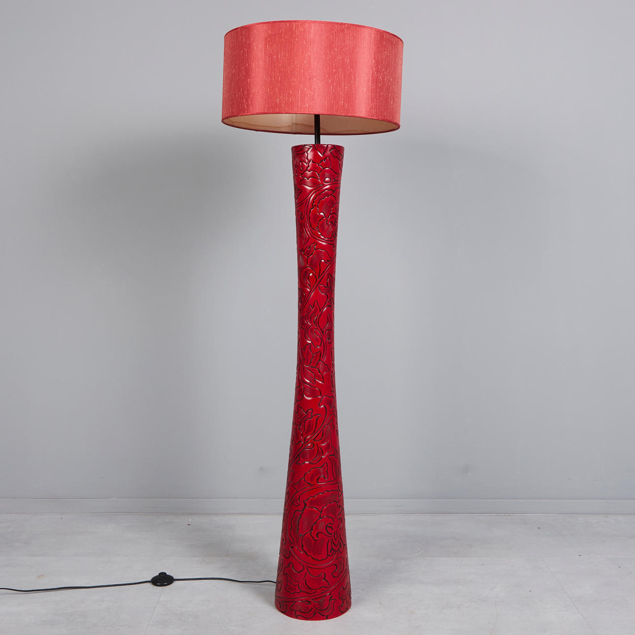 Floor lamp/floor lamp, plastic, fabric.