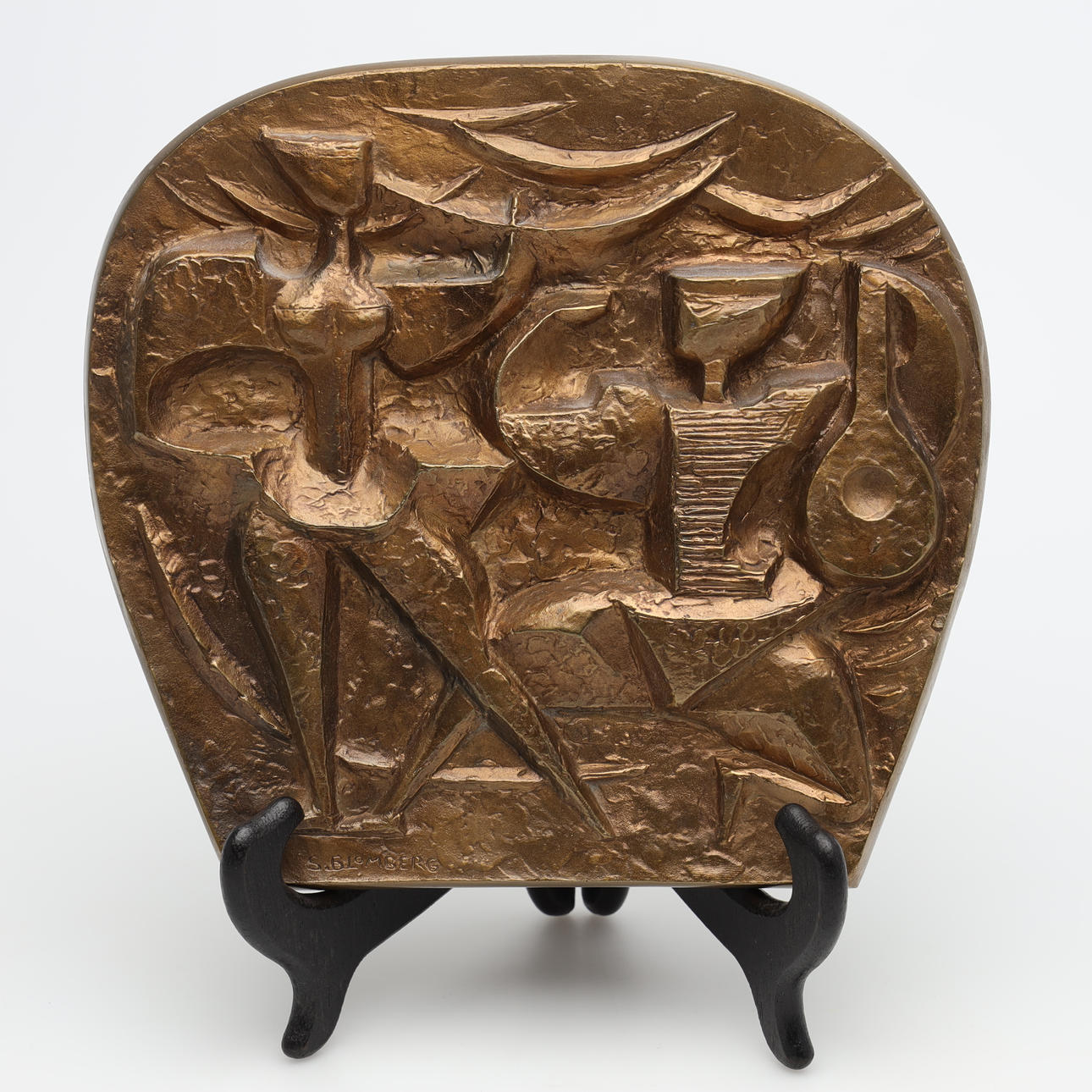 STIG BLOMBERG. RELIEF, bronze, signed.