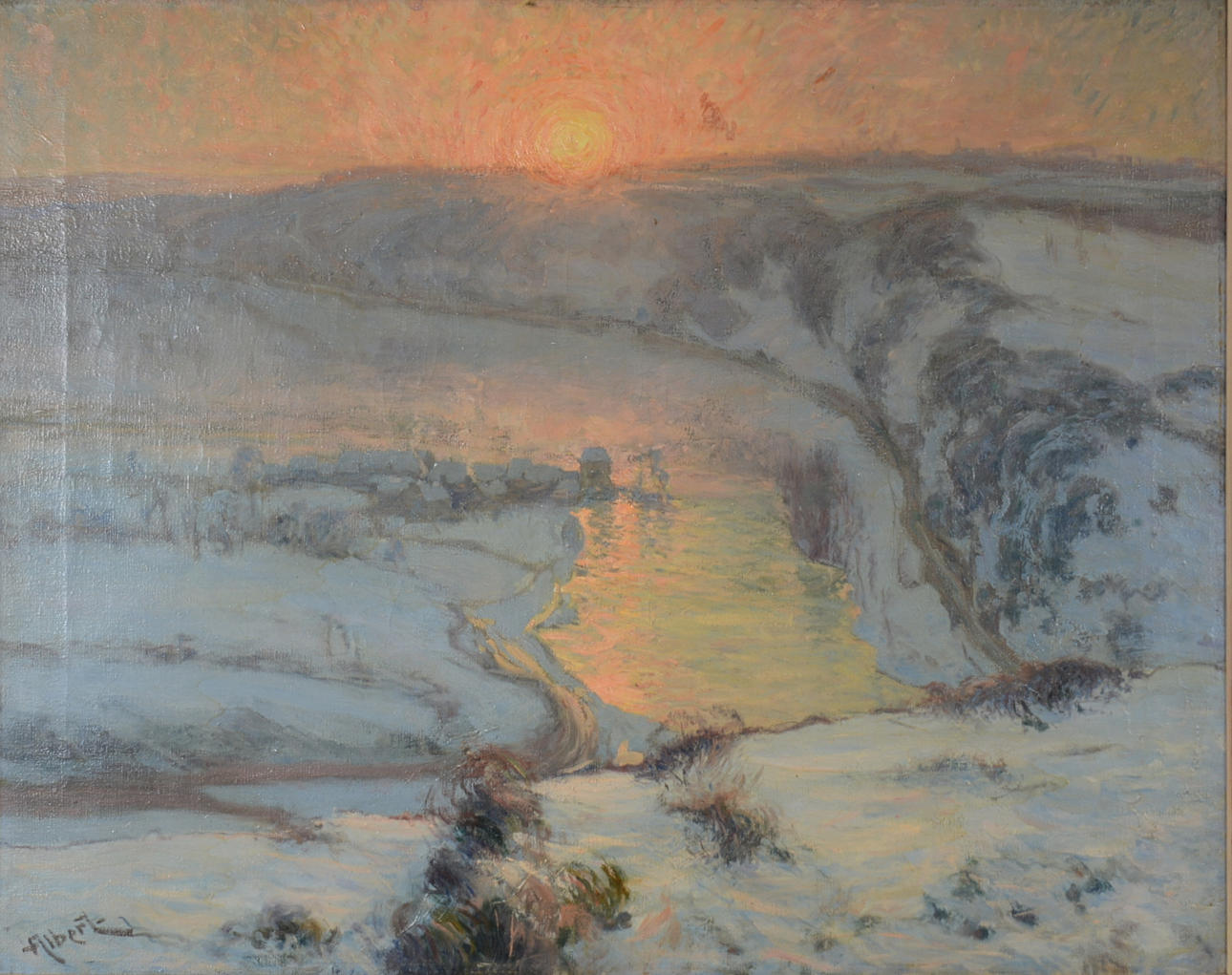 GUSTAVE ALBERT. Olja på duk.