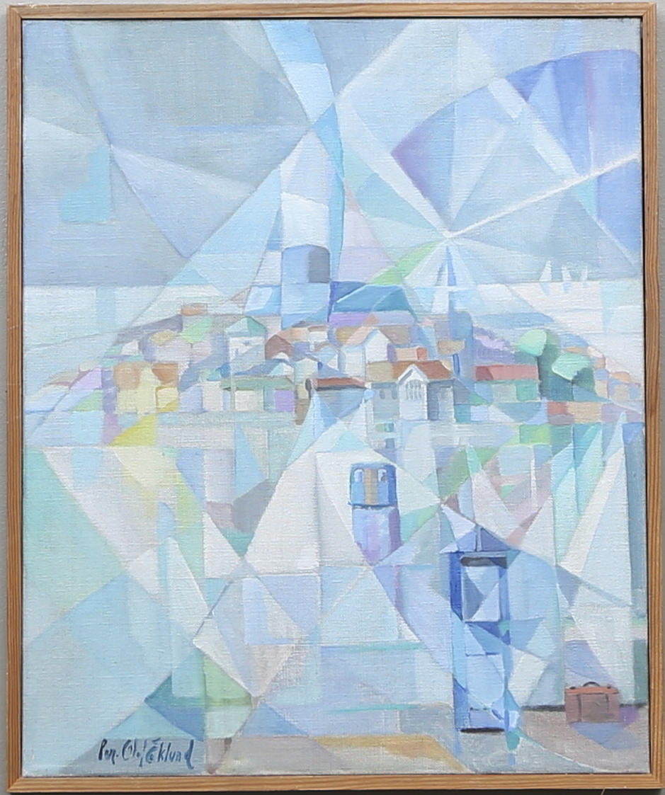 PER-OLOF EKLUND. Komposition. Olja på duk. Signerad.
