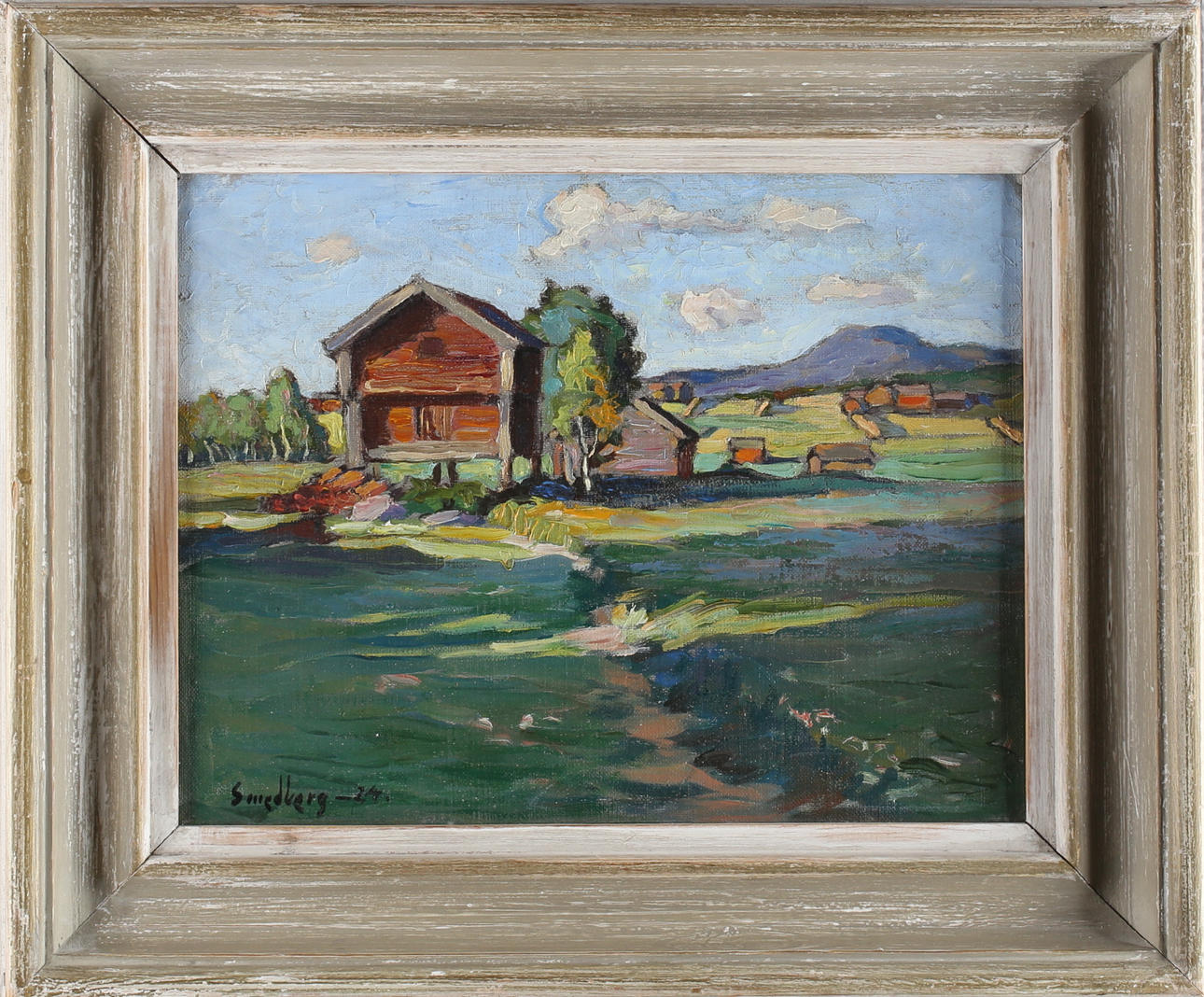 FRITZ SMEDBERG. "Järvsö klack", olja på pannå, signerad samt daterad -24.