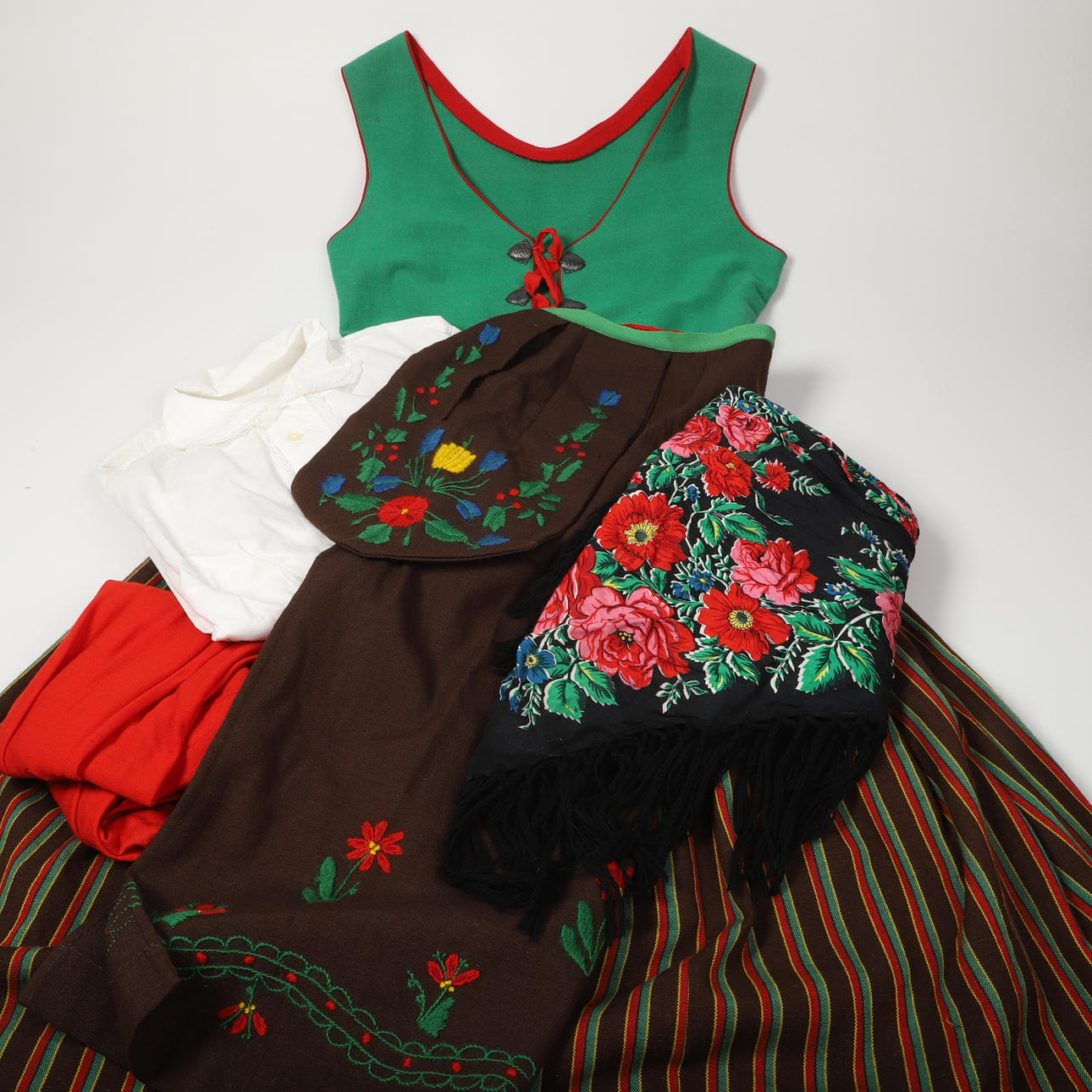 FOLKDRÄKT, 5 delar, Tornedalen.