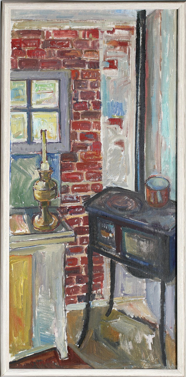 RUNE LUNDMARK. Interiör, olja på duk. Signerad.