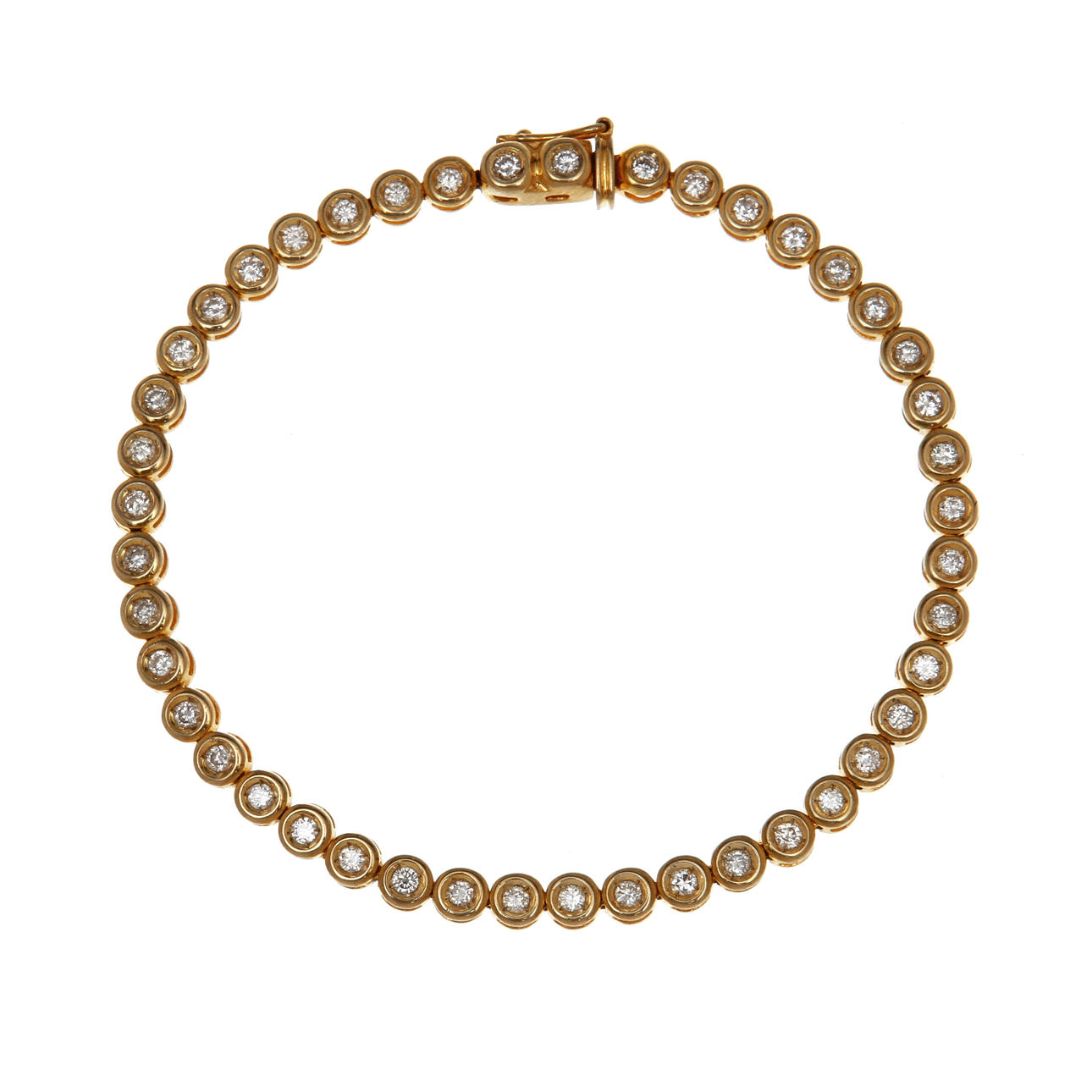 ARMBAND, 18k guld med diamanter, totalt ca 1,50 ct. Vikt 9,0 g.