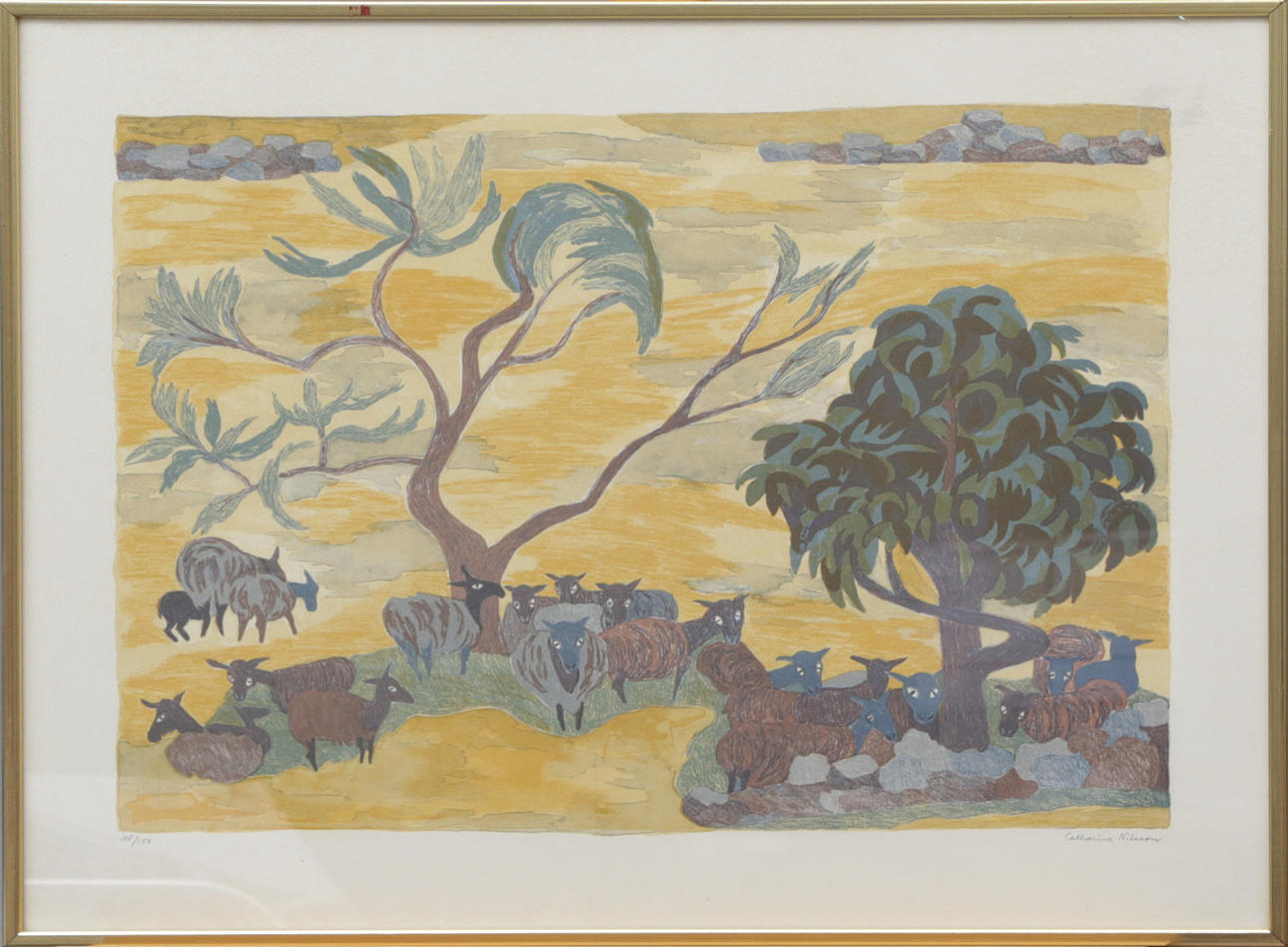 CATHARINA NILSSON. LITO, signed.