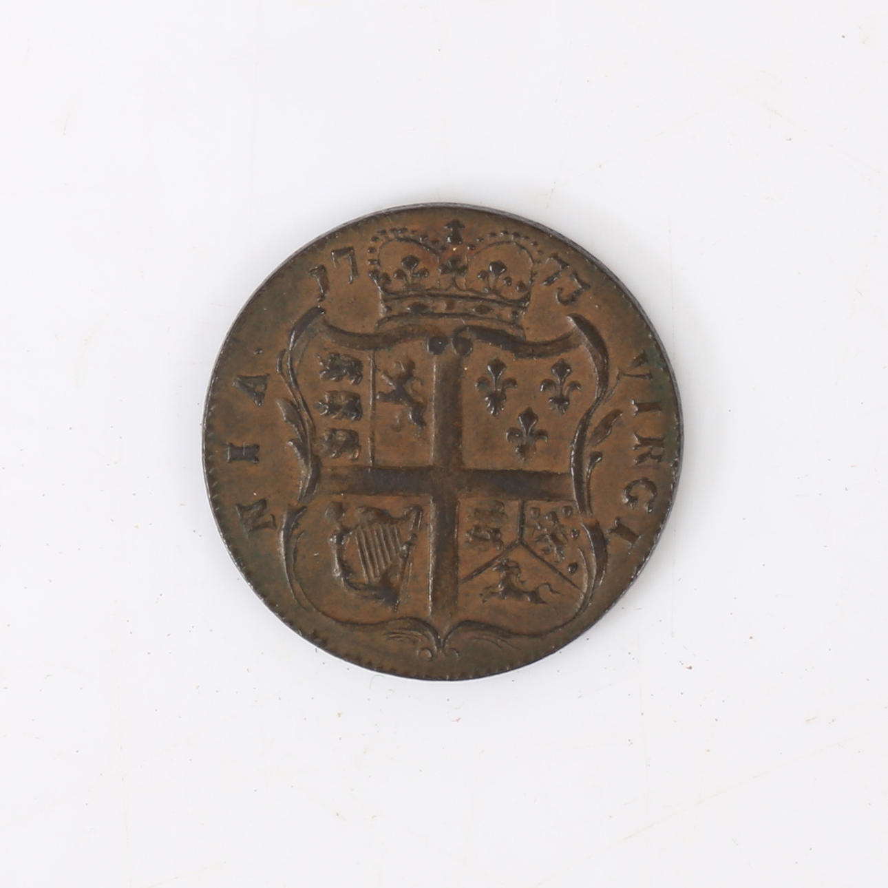 A GEORGE III 1773 VIRGINIA HALF PENNY.