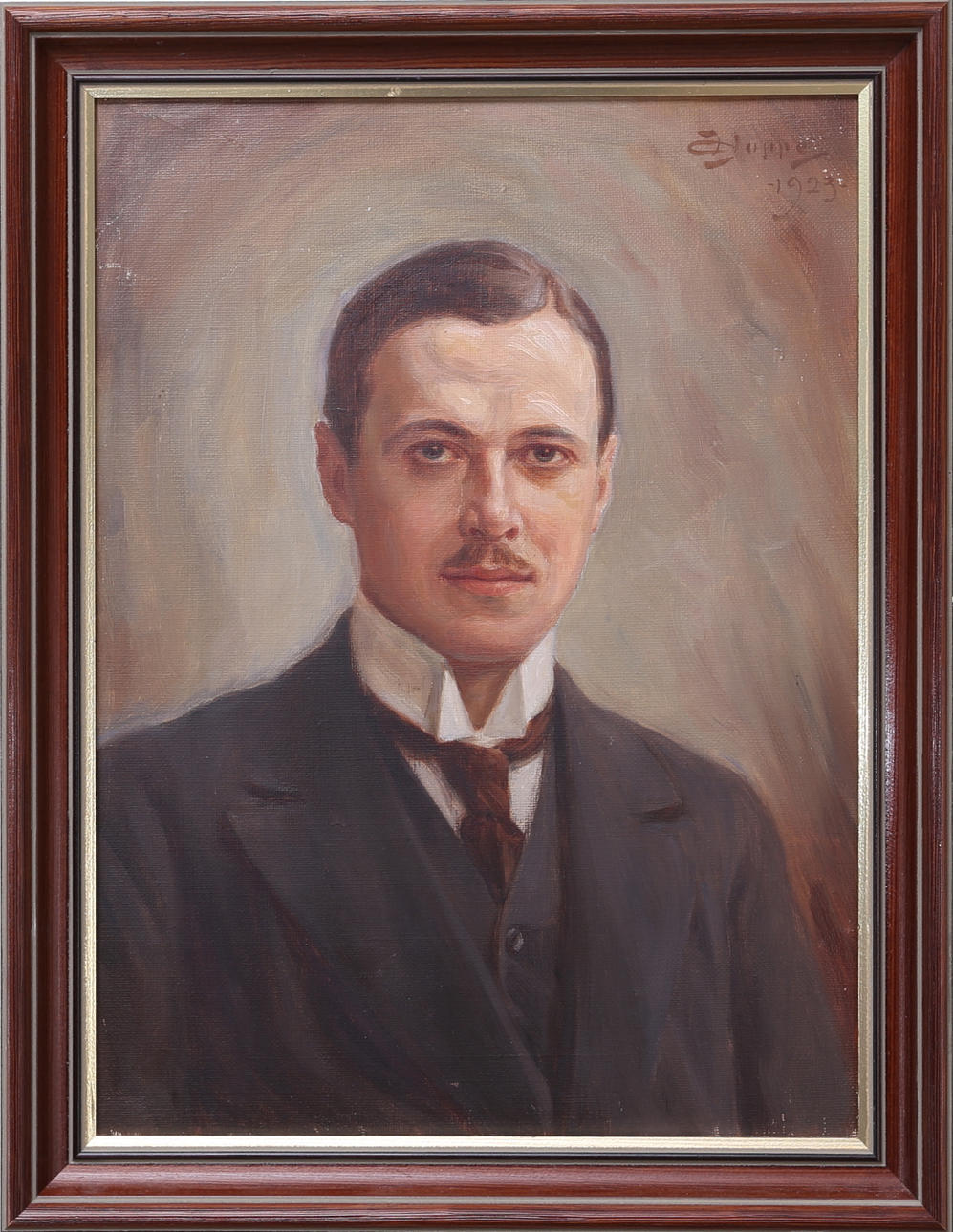 BRUNO HOPPE. olja på duk, porträtt, signerad och daterad 1923.