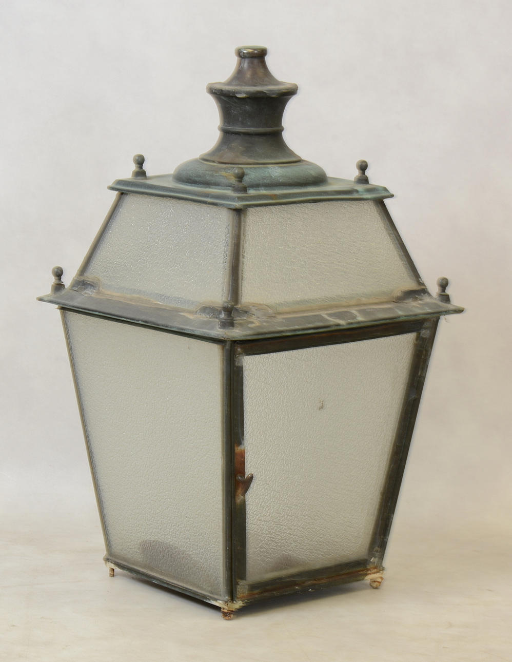 LYKTA, koppar och glas, 18/1900-tal.