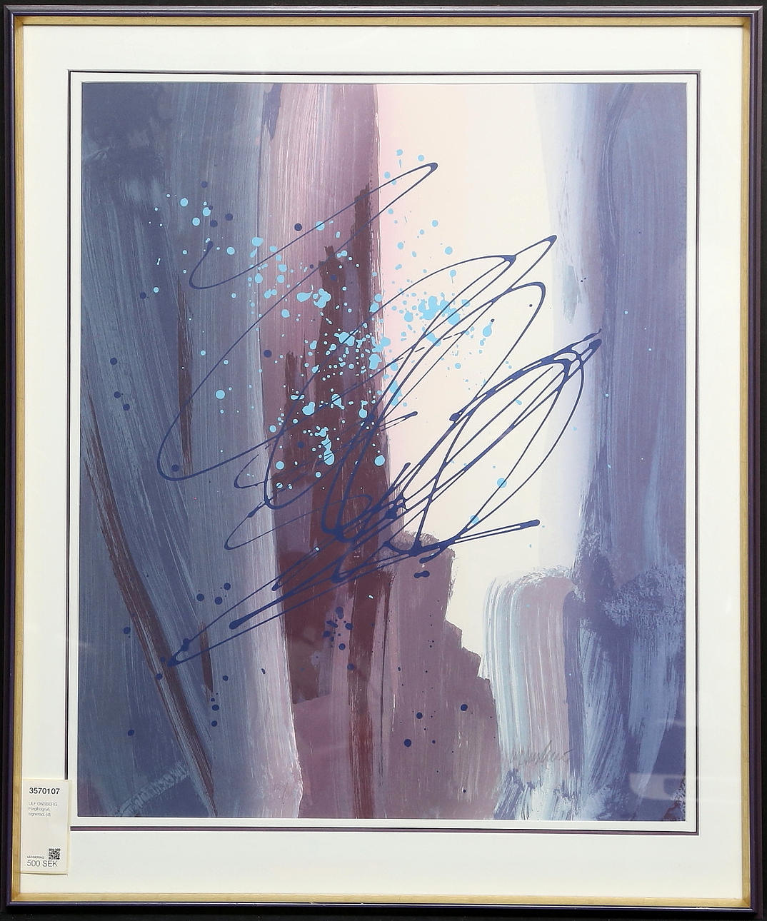 ULF ONSBERG. Lithograph in colours, signed.