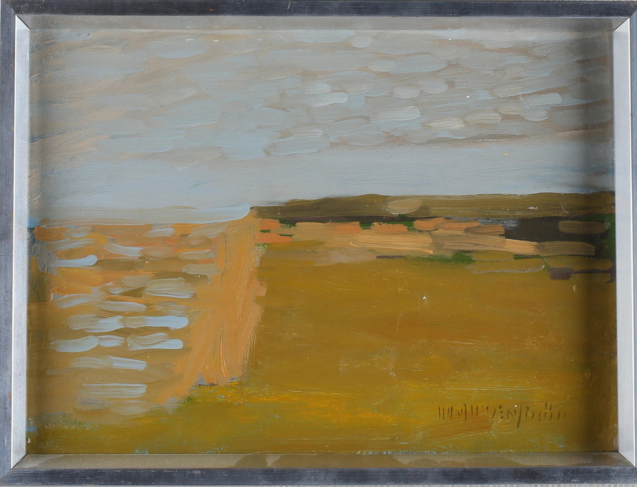 HANS HEDENSTRÖM. "Landskap VII", olja på duk, signerad.