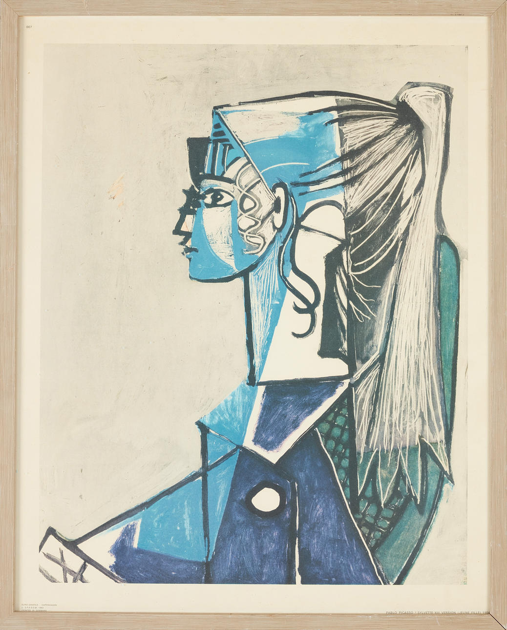 PABLO PICASSO. Efter. "Sylvette XIII 1954", offsettryck.