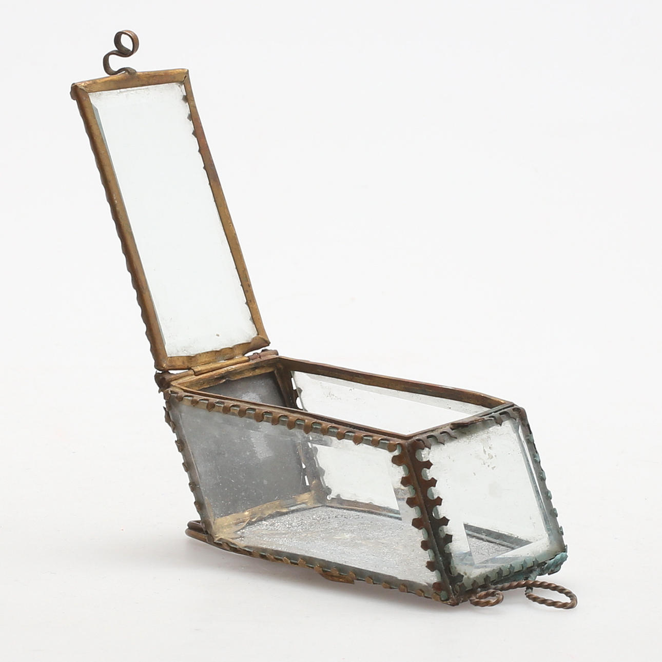 KLOCKETUI, för fickur, metall/glas, 1900-tal.