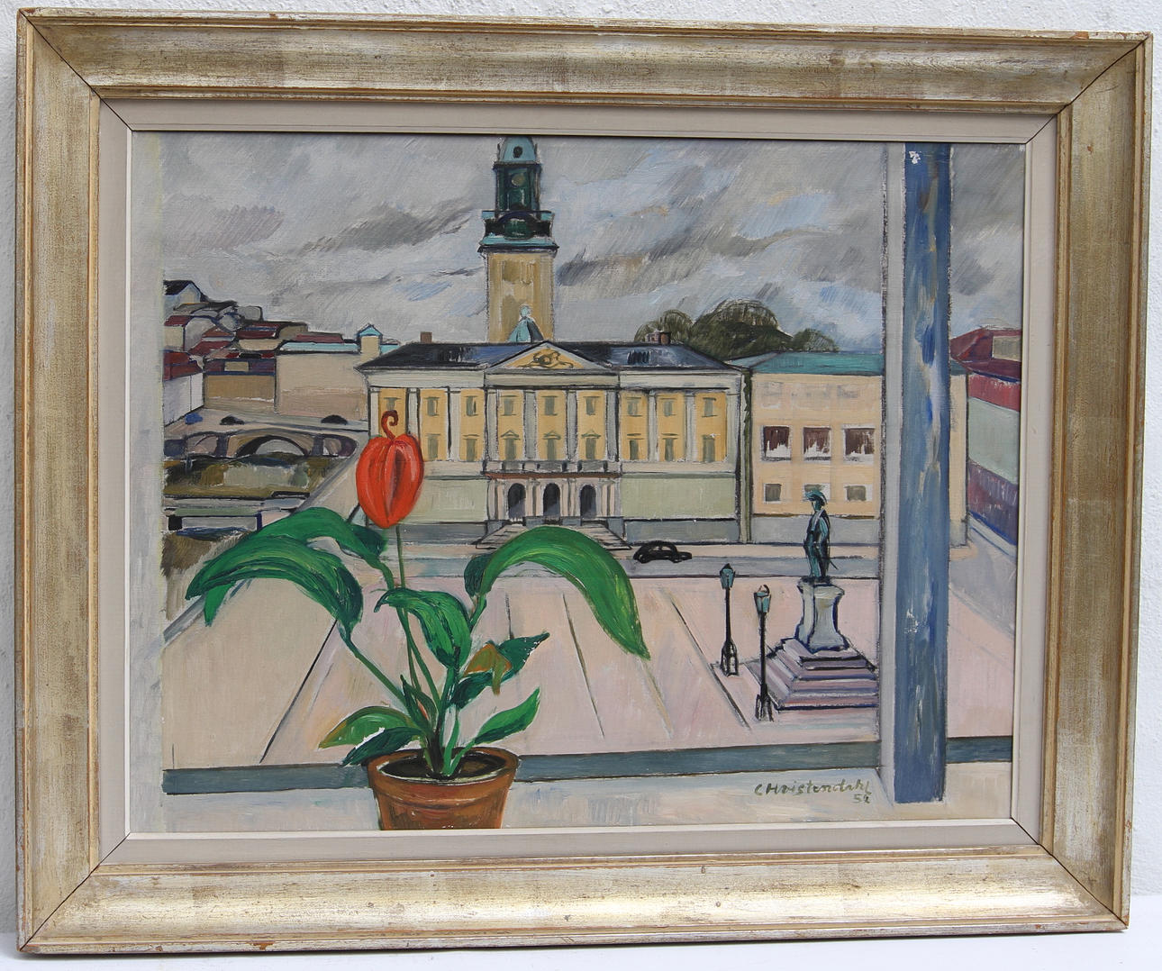 CARSTEN HVISTENDAHL. Olja på duk, signerad -52.