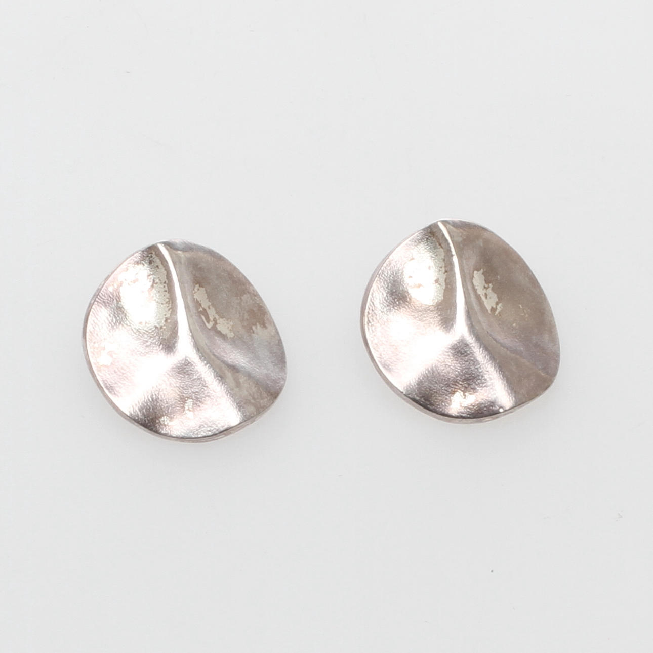 ÖRHÄNGEN 1 par, clips, silver , "Savannah", Björn Weckström, Lapponia. 1987.