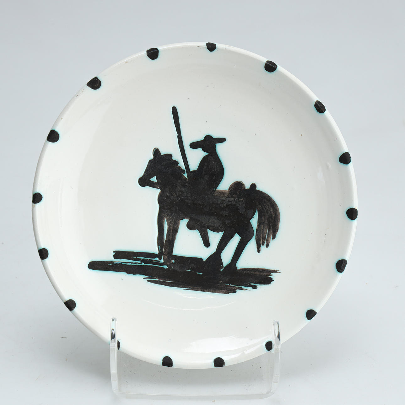 PABLO PICASSO. Plate 'Picador', glazed earthenware, Madoura.