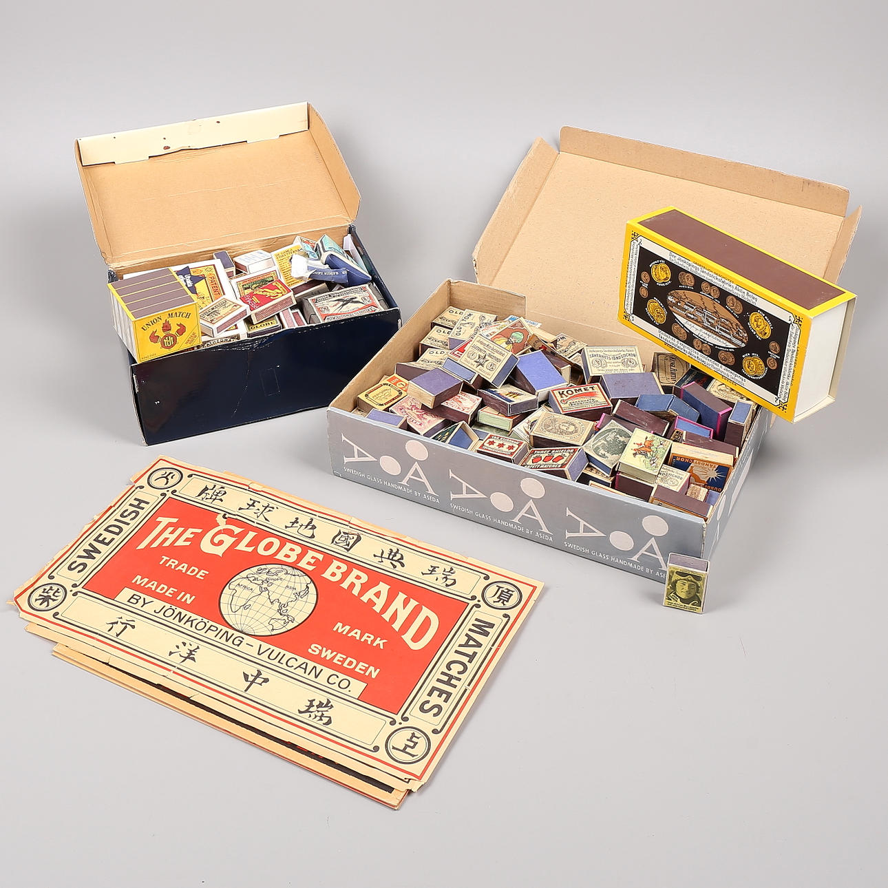 A batch of matchboxes, 20th century.