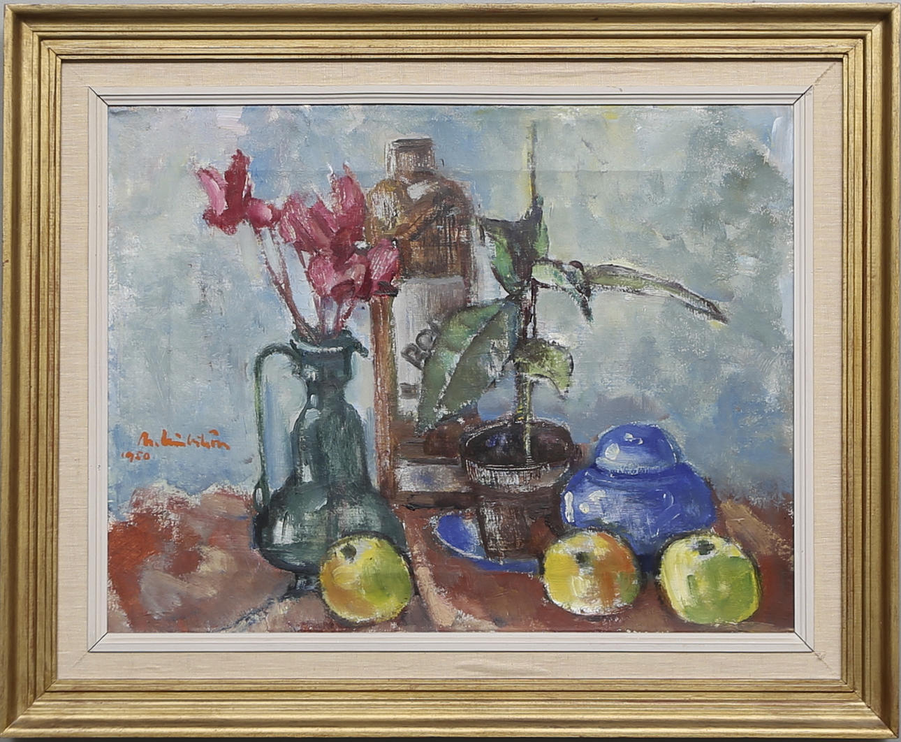 MARTIN LINDSTRÖM. Olja på duk, signerad och daterad 1950.