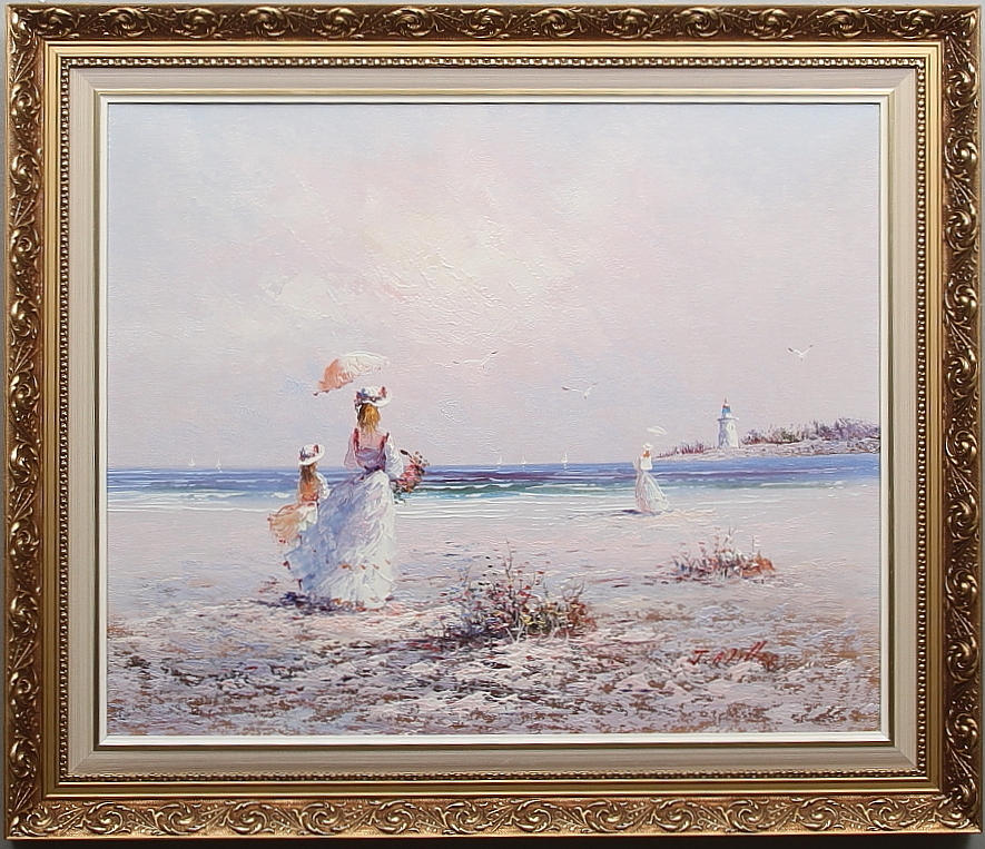 OIDENTIFIERAD KONSTNÄR. Olja på duk, signerad J.Miller.