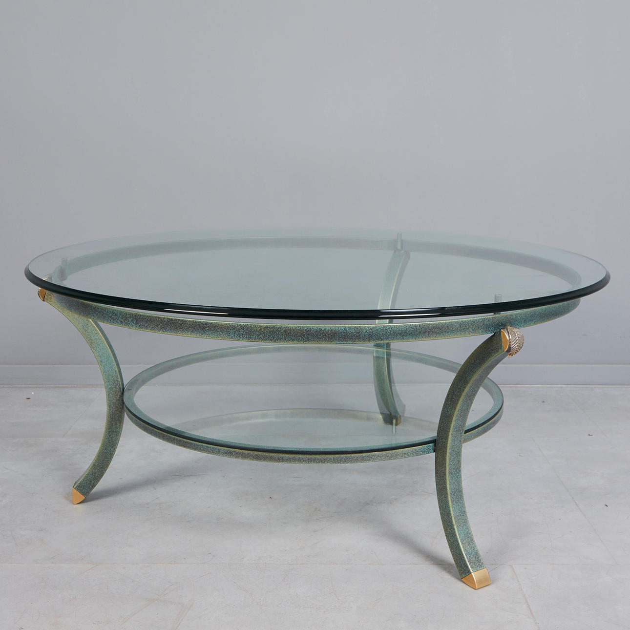 PIERRE VANDEL. glass table/coffee table, steel, metal, 1980s/90s