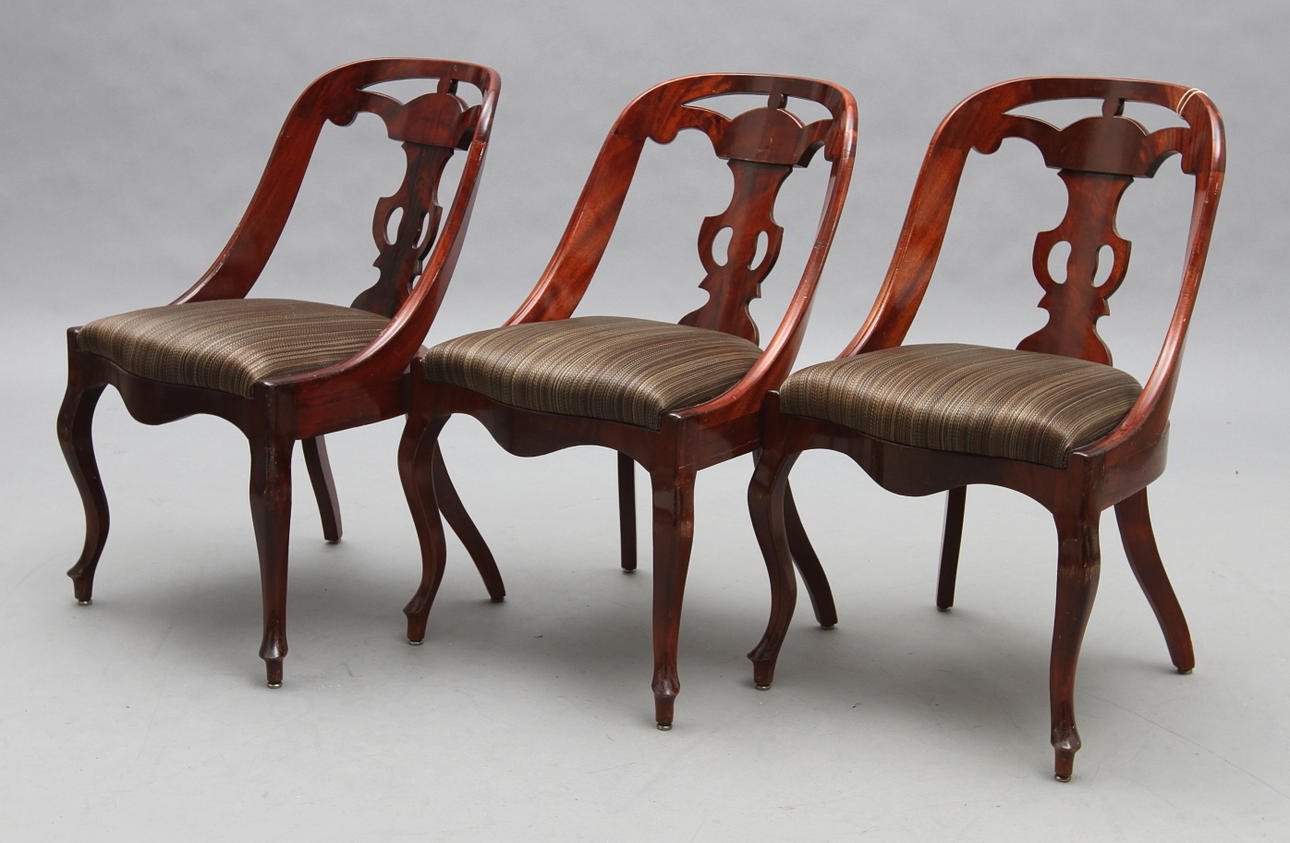 GÖTEBORGSSTOLAR, 6 stycken, 1900-tal.