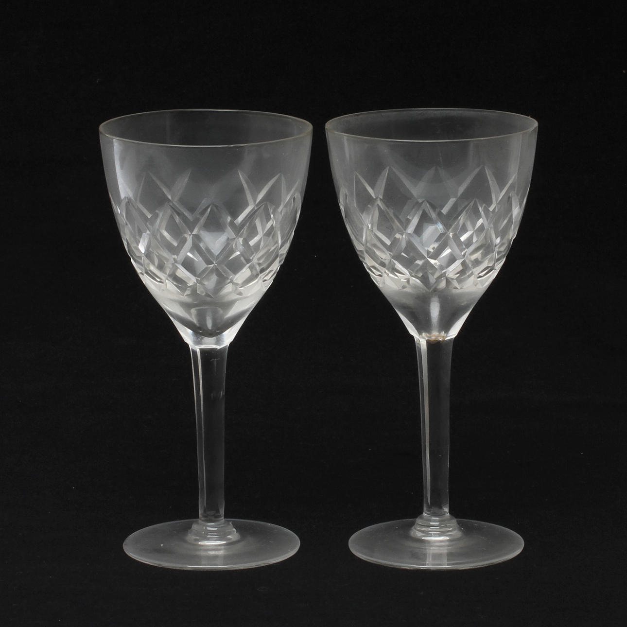 VINGLAS, 11 st, glas, Bror-modell, 1900-tal.