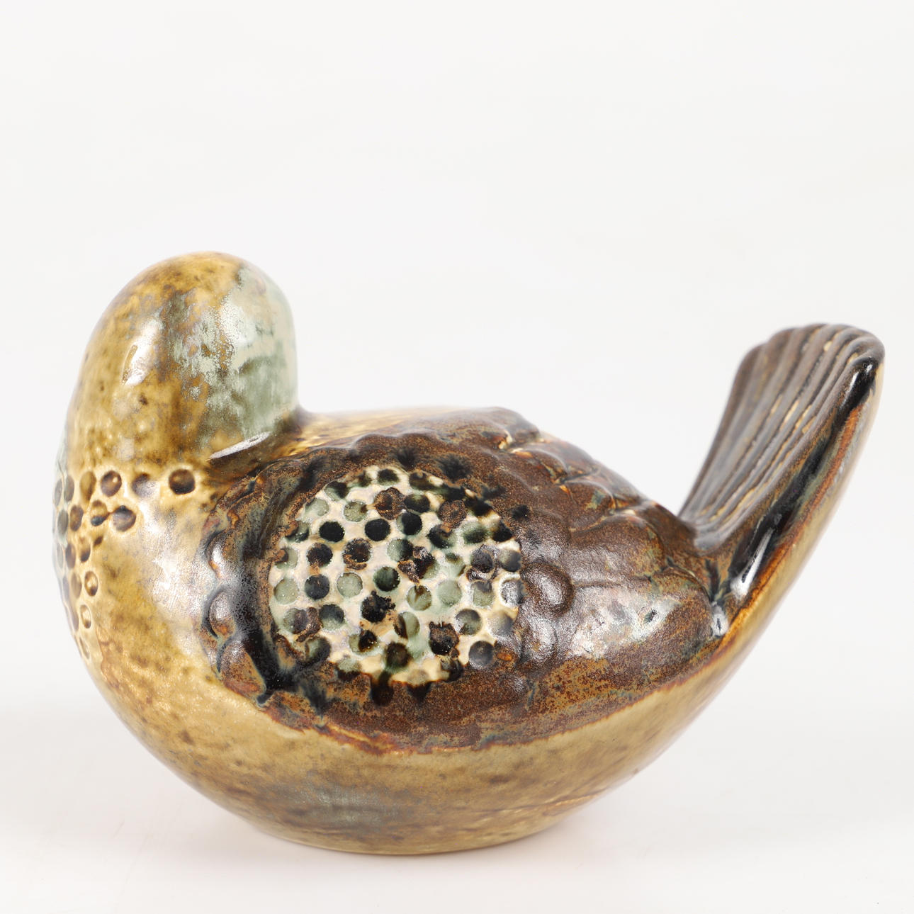 JOSEPH SIMON. Figurine, bird, pottery, Søholm, Denmark, signed