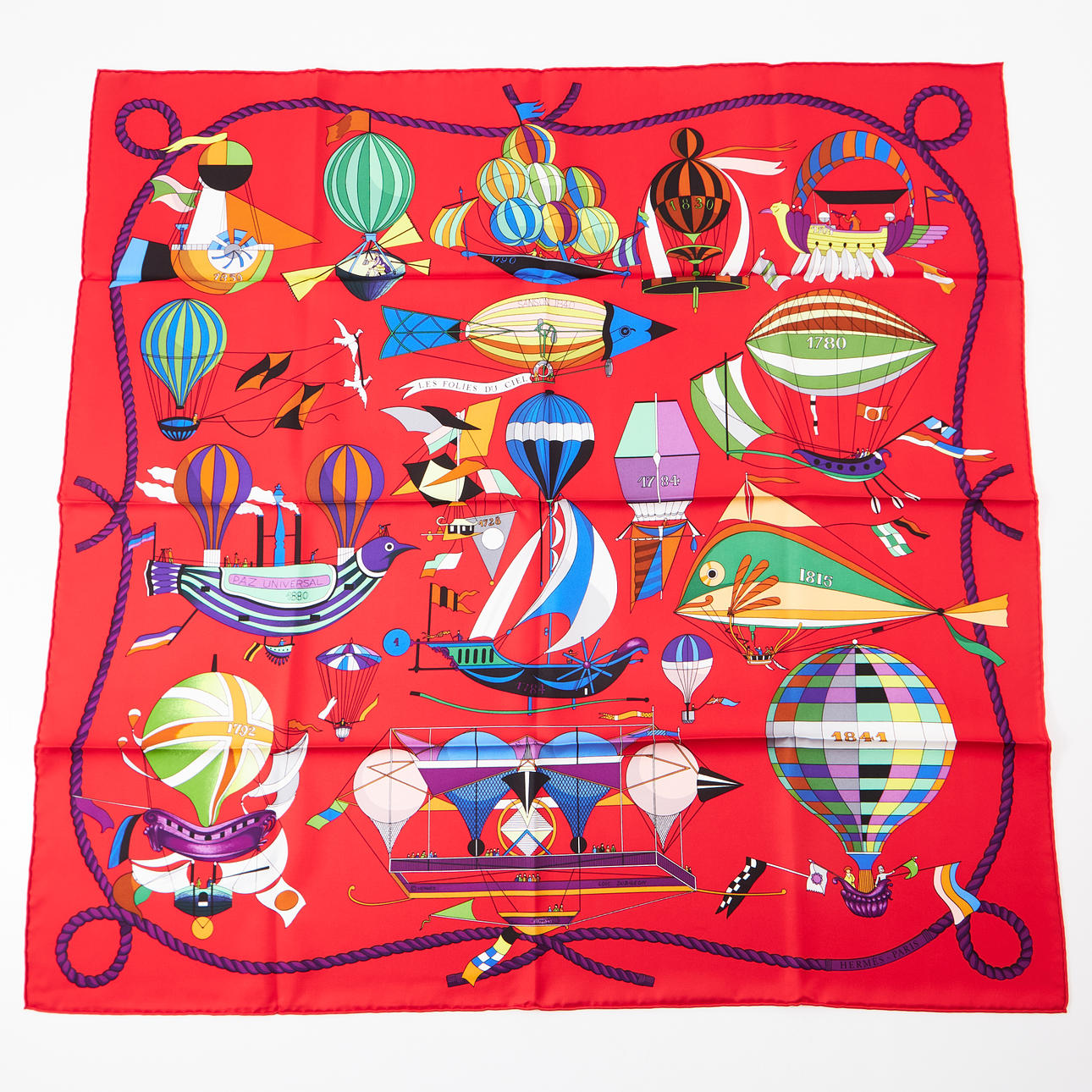 HERMÈS, scarf, “Les Folies Du Ciel”.