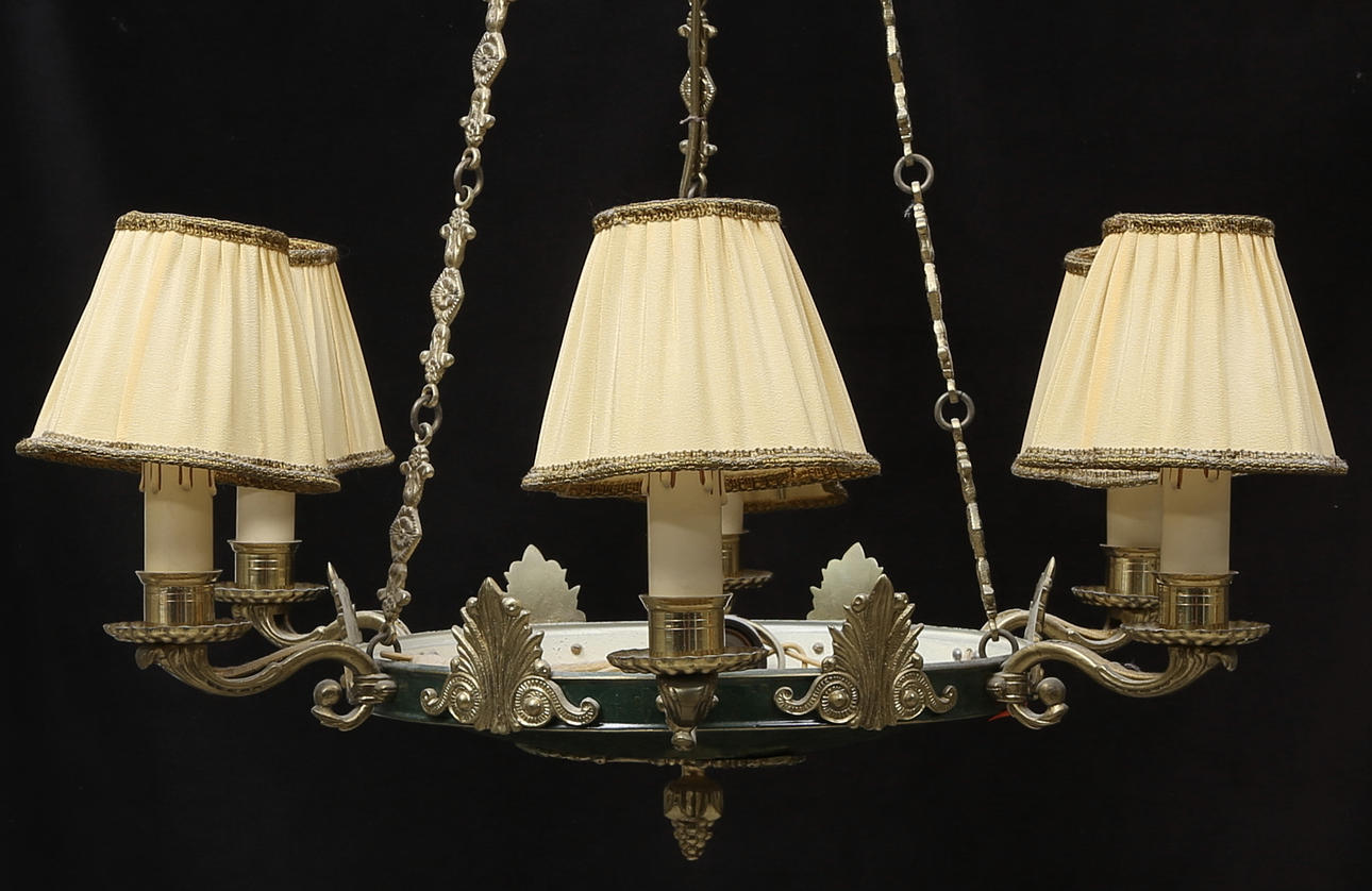 TAKLAMPA, omkring 1900-talets mitt, total höjd ca. 55 cm.