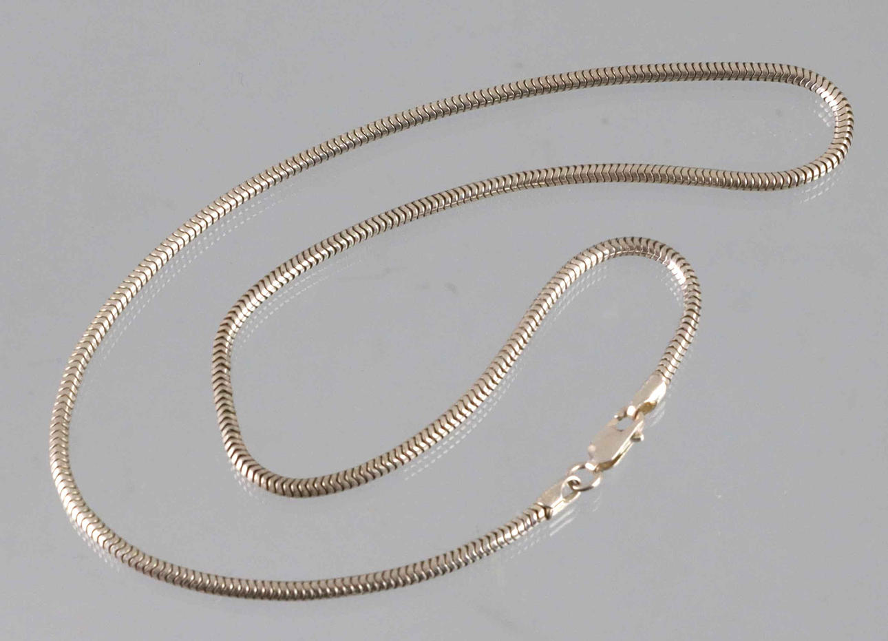 COLLAR DE PLATA, CADENA DE SERPIENTE DE PLATA 925.