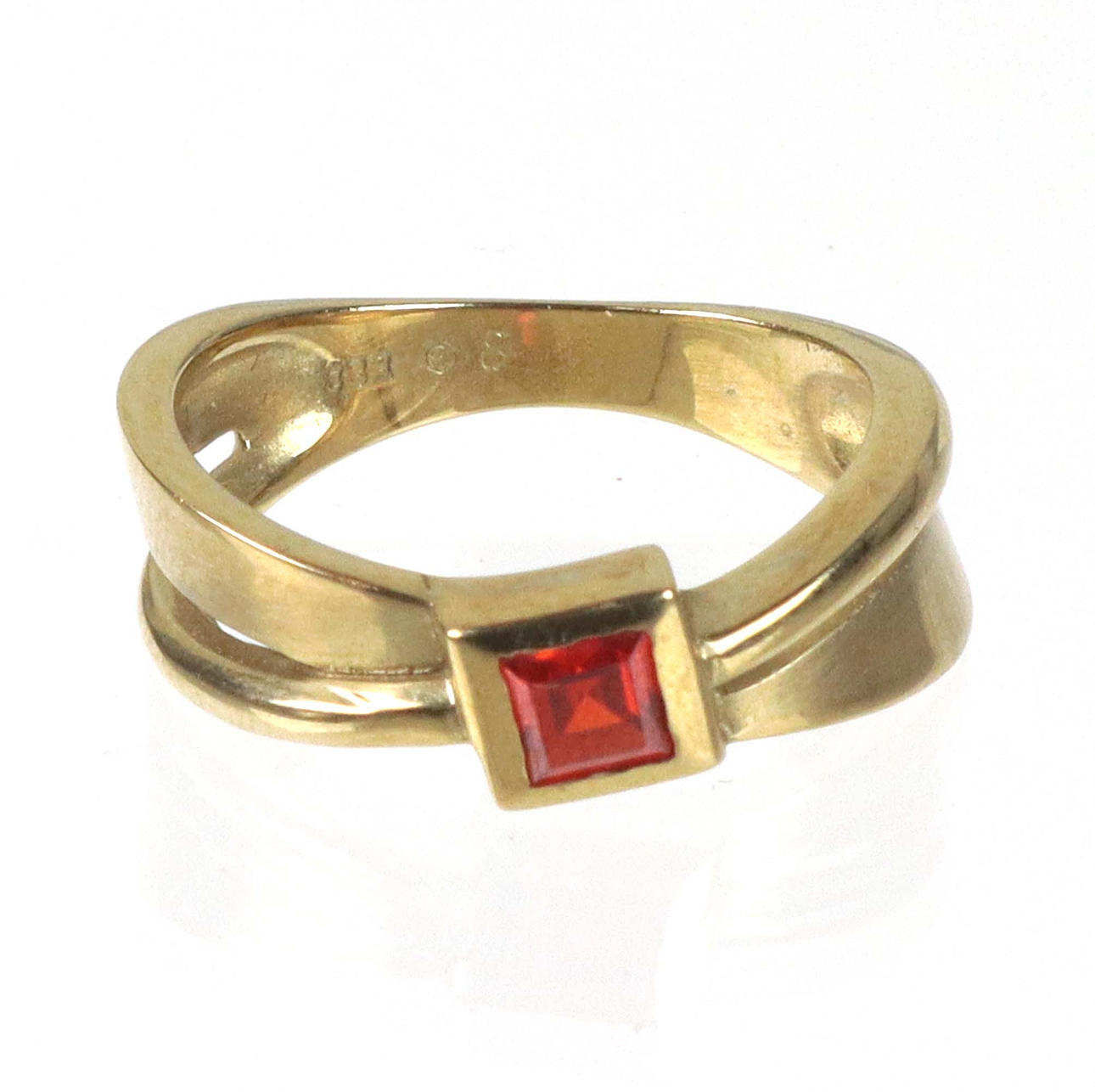 Madeira Citrin Ring, Gold 333.
