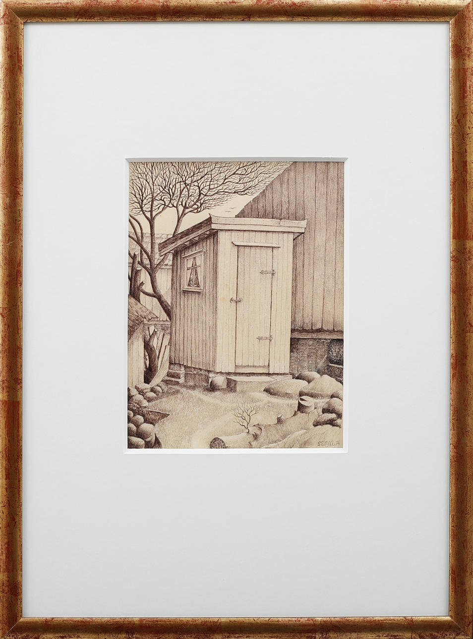 STIG ANDERSSON. „Dose“, Zeichnung, signiert.