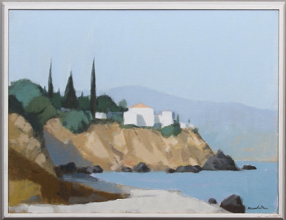 STIG WERNHEDEN. Landskapsbild, olja på duk, signerad Wernheden.