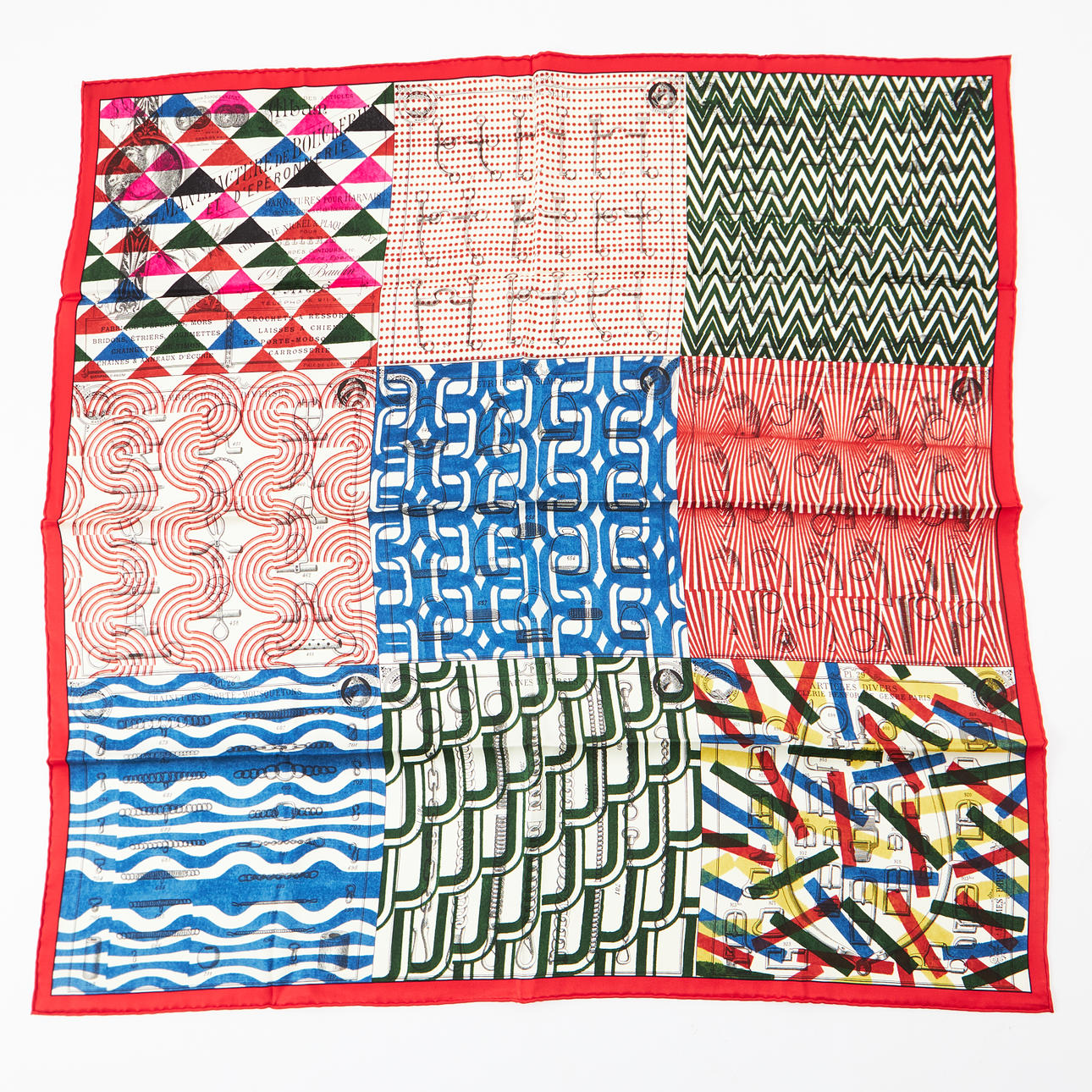 HERMÈS, scarf, “Manufacture de Boucleries”.