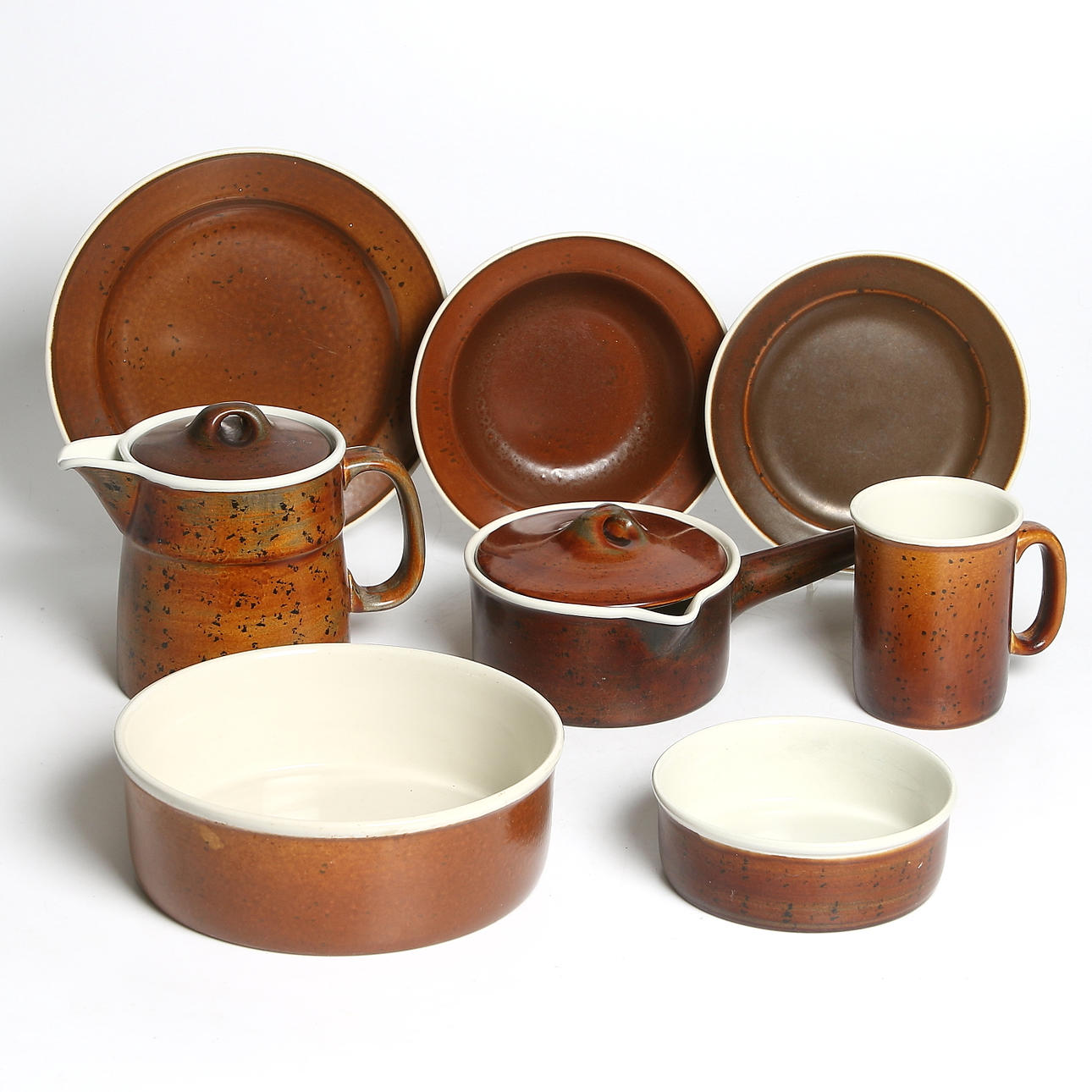 MATSERVIS, 25 delar, stengods, "Coq", Stig Lindberg, Gustavsberg.