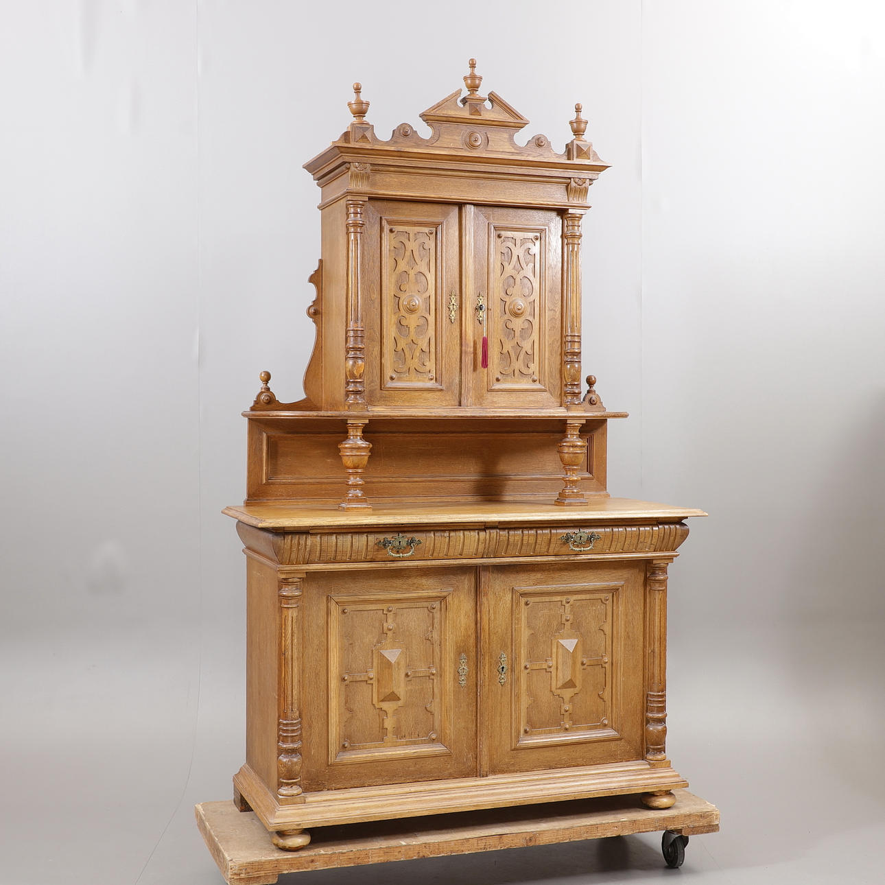 Posttisch aus Eichenholz, 19. Jahrhundert.