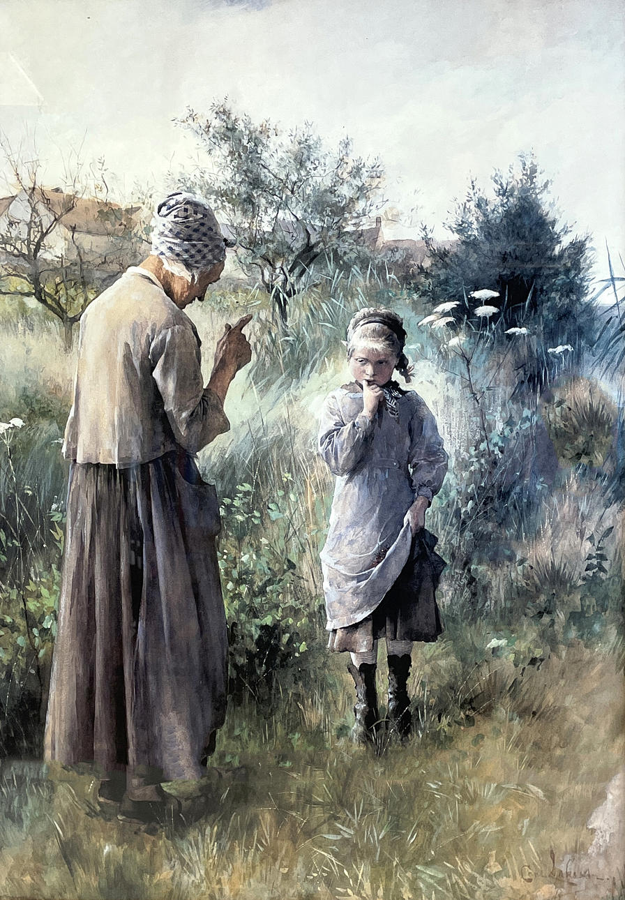 CARL LARSSON. EFTER. TRYCK, “Förbjuden frukt” 1882.