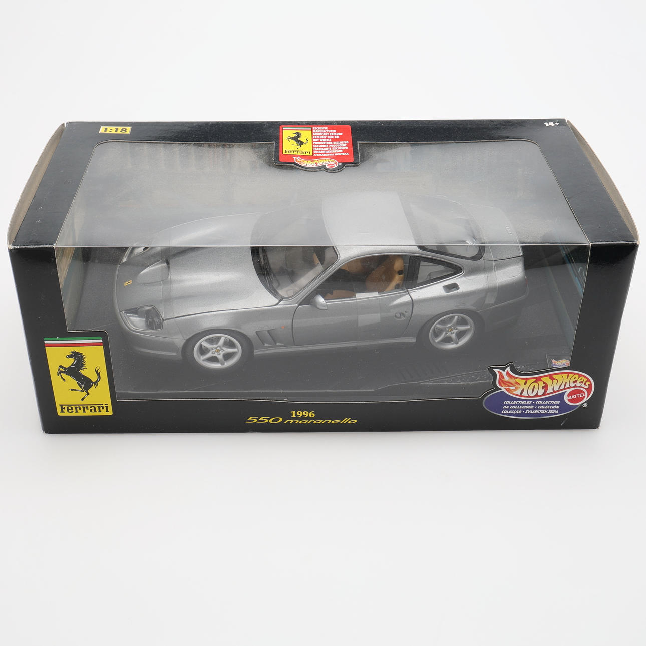 CAR MODELS, 4 PCS, MATTEL HOT WHEELS, FERRARI, 1/18. Toys