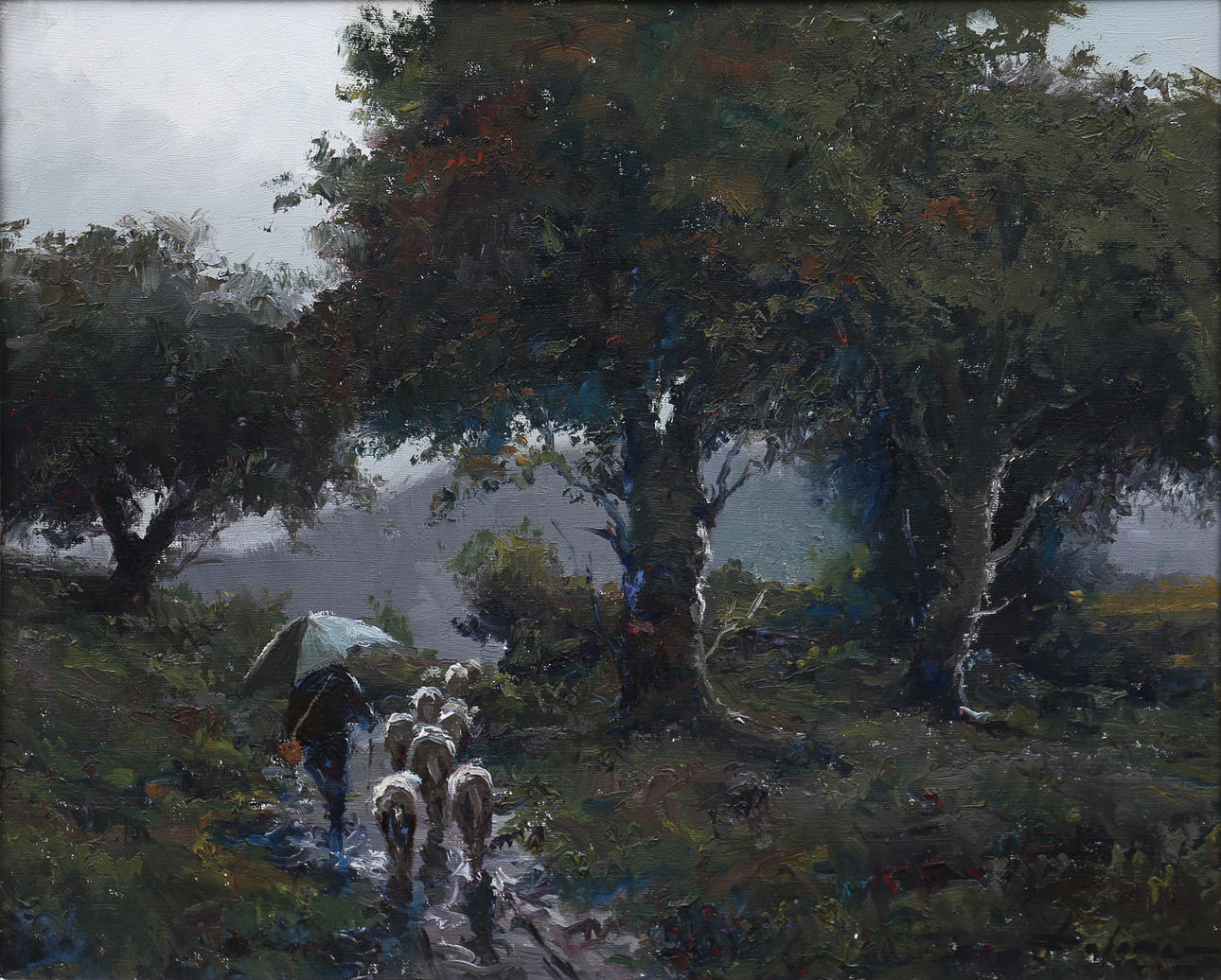 JOSEP COLOMER MARTÍ. Lively landscape.