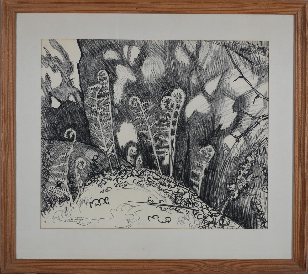 GUNNAR ERDTMAN. Charcoal drawing, dated 1947 and signed. Art - Drawings ...
