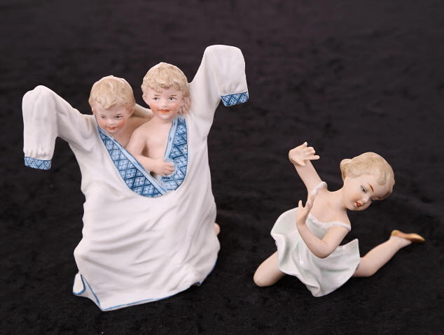 FIGURINER, 2 st, porslin, 1900-tal, Tyskland.