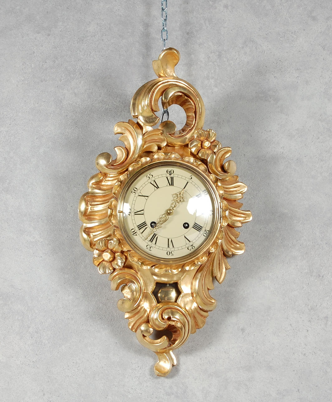 VÄGGPENDYL, rokokostil.