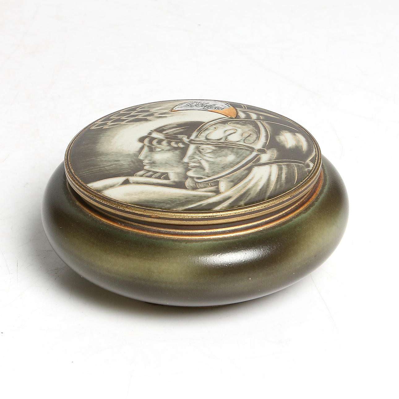 LOCKSKÅL, stengods, Art Deco, "Flambé", Gunnar Nylund, Rörstrand.